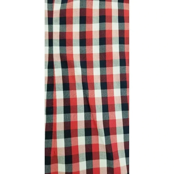 Rolling Paper 2XL Women's Pearl Snap Red White Black Check Sleeve Patch Shirt - Picture 9 of 12